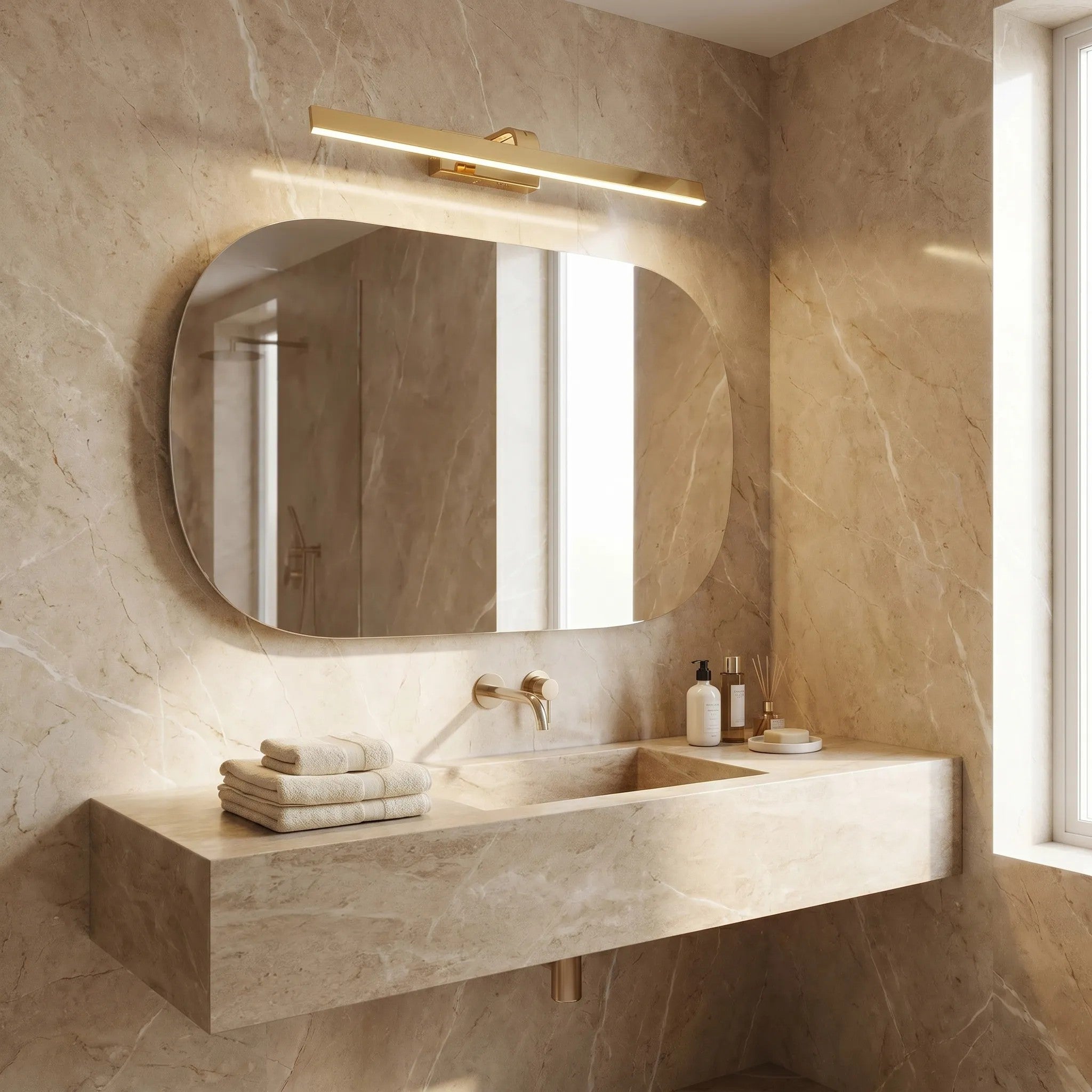 Kinkiet Łazienkowy LED SWE006-1W 73cm Złoty 10