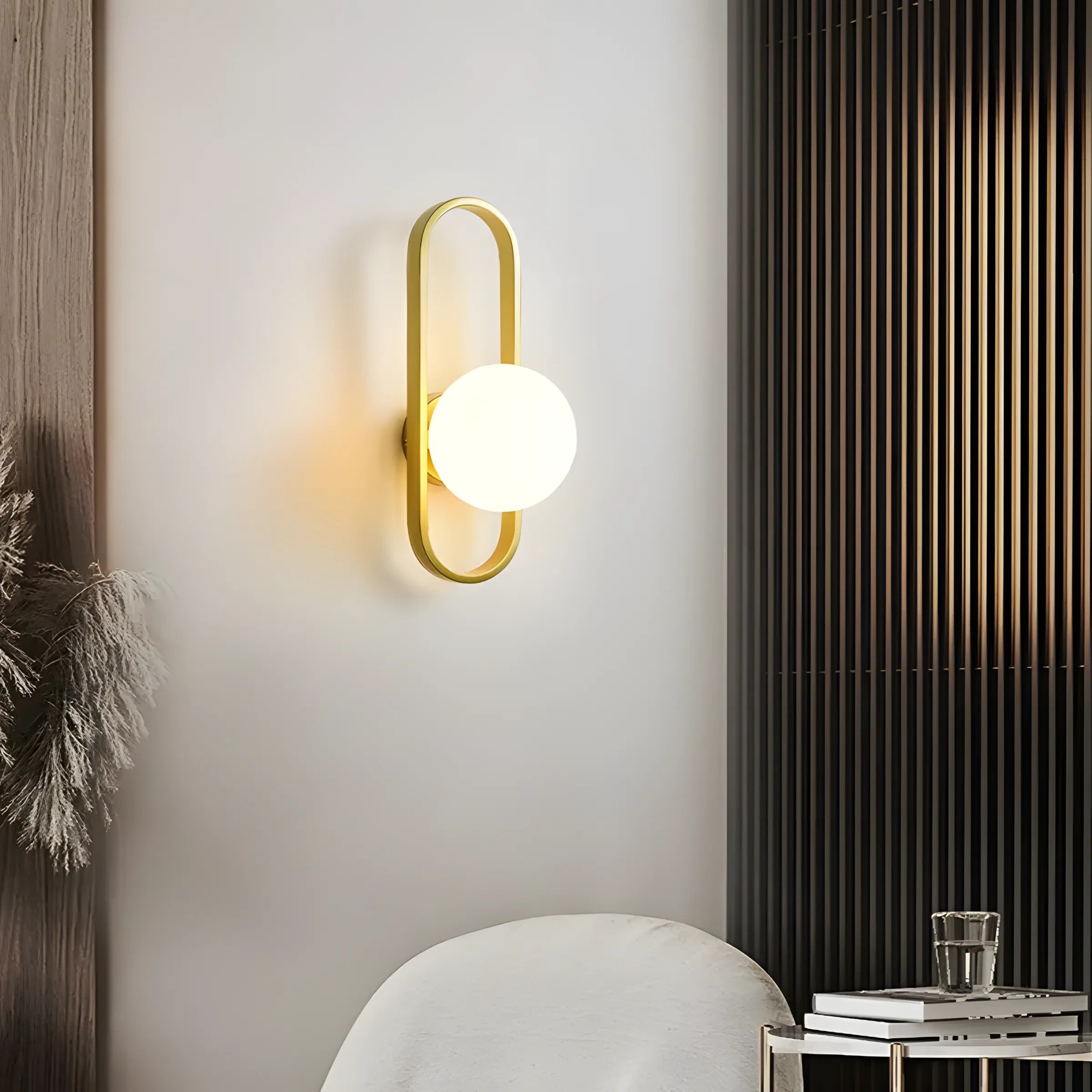 LAMPA ŚCIENNA KINKIET APP1756-1W BRUSH GOLD WHITE 10