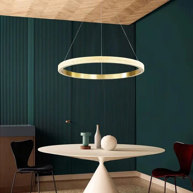 LAMPA SUFITOWA WISZĄCA LED APP1510-CP GOLD 10