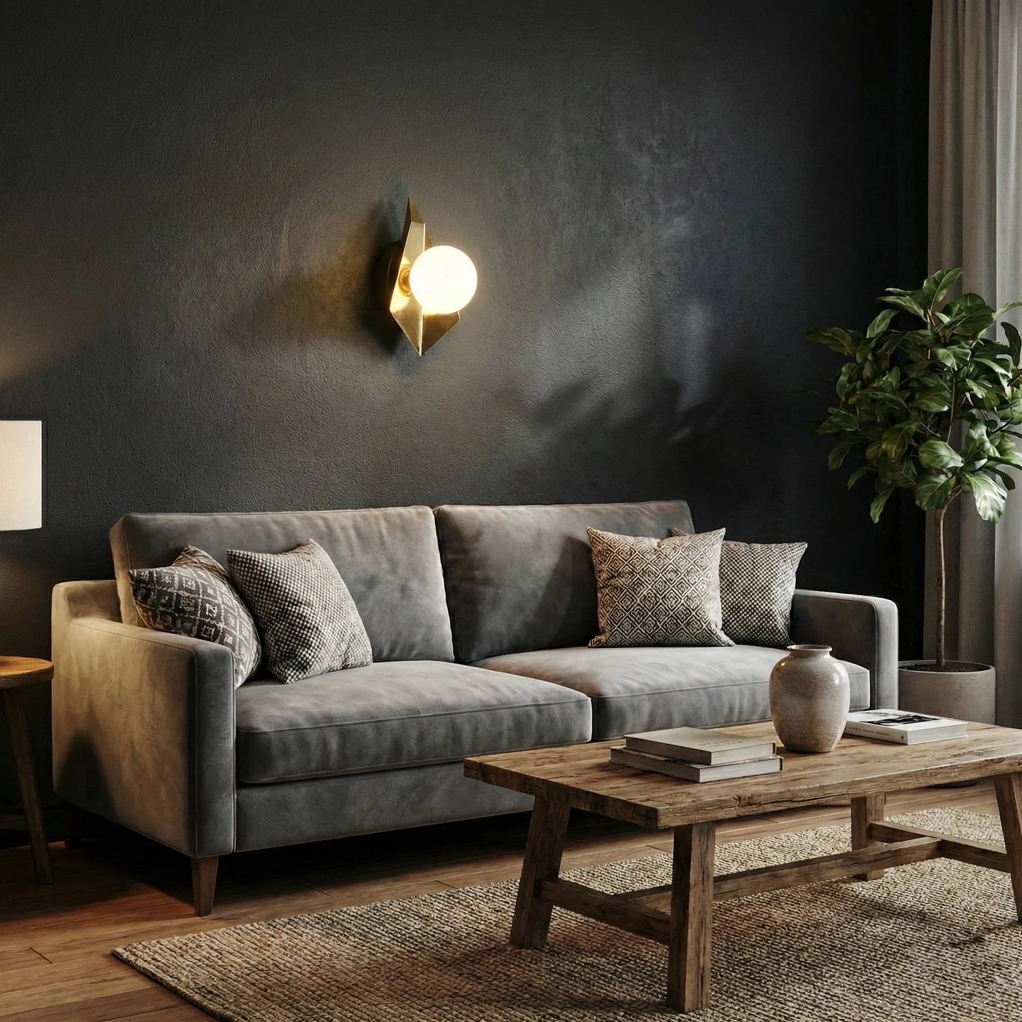 LAMPA ŚCIENNA KINKIET APP1411-W CZARNO/ZŁOTA 10