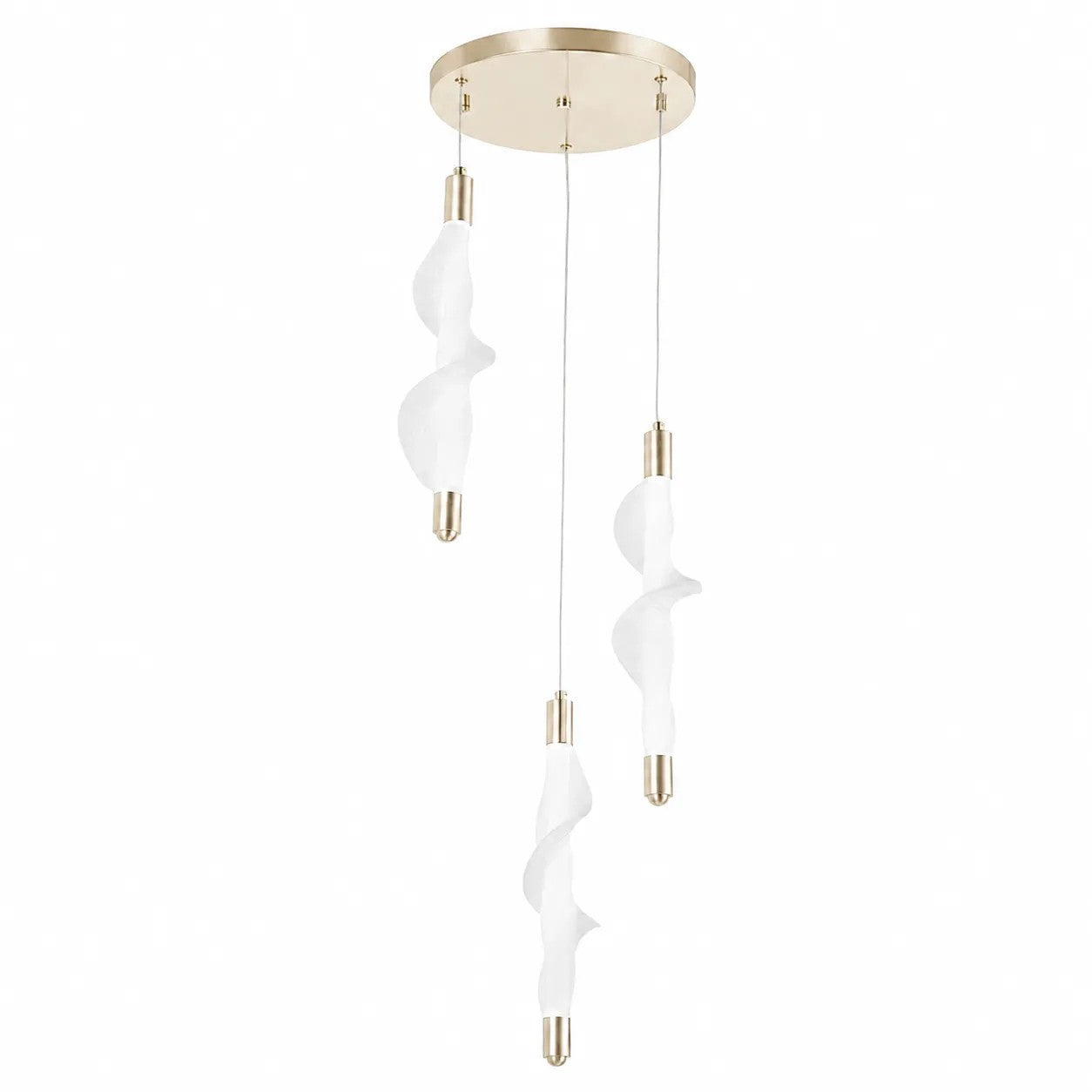 LAMPA WISZĄCA LED G009-3CPR BIAŁY/ZŁOTY 10