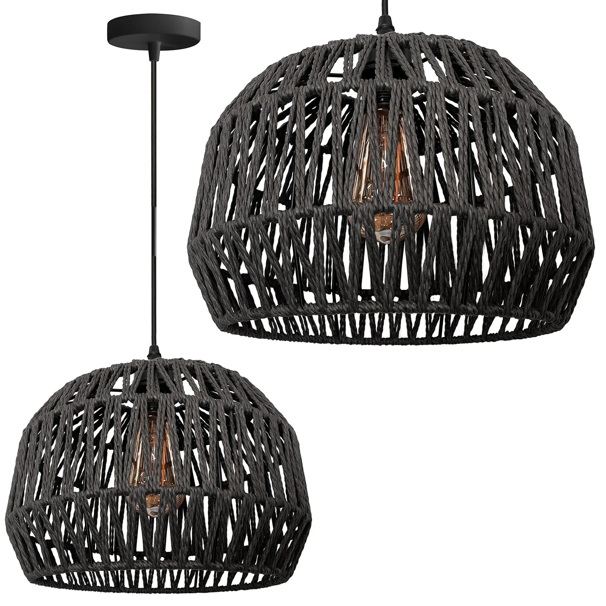 Lampa Wisząca Boho APP1483-1CP Czarna 10