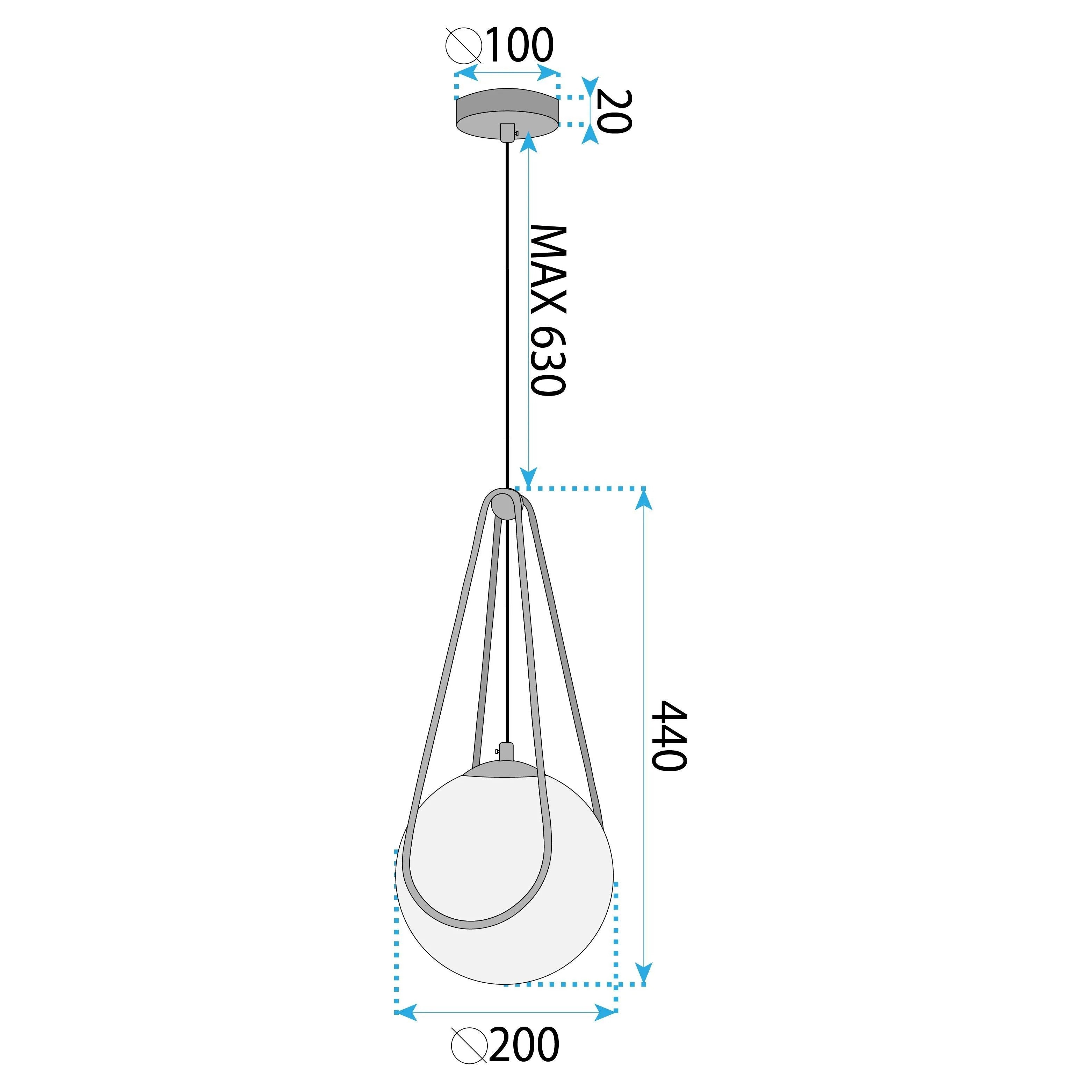 LAMPA SUFITOWA WISZĄCA APP1793-1CP 20cm Złota 10
