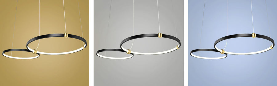 Lampa Ring led + pilot APP763-30-50 Czarna