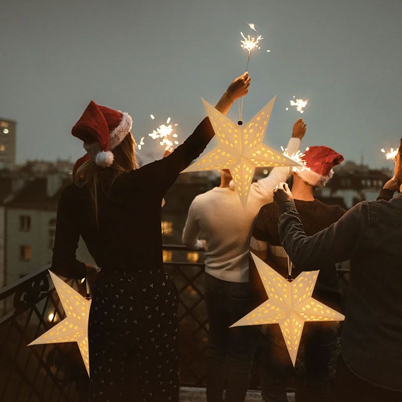 Papierowa gwiazda podświetlana LED SY-003 45cm