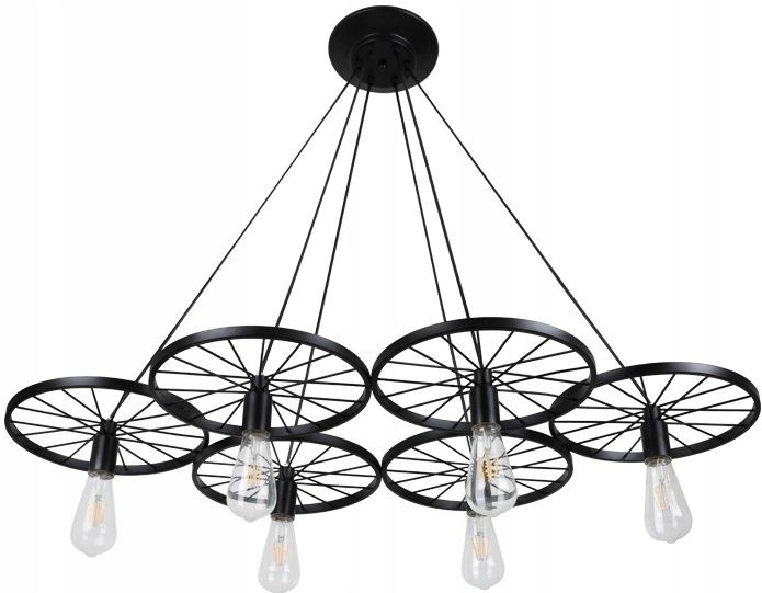 Lampa Sufitowa Wisząca App215-6cp Koło Industrial