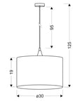 Lampa wisząca czarna/miadziana 1xE27 Ø30cm LONG 31-73952