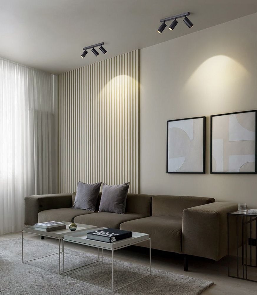 Lampa Sufitowa Reflektor APP1243-3C Czarna