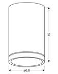 Tuba Lampa sufitowa 1x15w gu10 biały mat 2277134