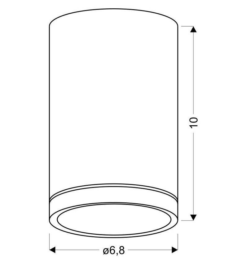 Tuba Lampa sufitowa 1x15w gu10 biały mat 2277134