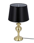 prima gold lampa gabinetowa złoty satynowy 1x60w E27 abażur czarny