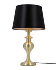 prima gold lampa gabinetowa złoty satynowy 1x60w E27 abażur czarny