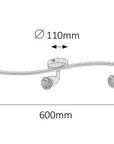 Spot norman gu10 3x50w chrom satyn