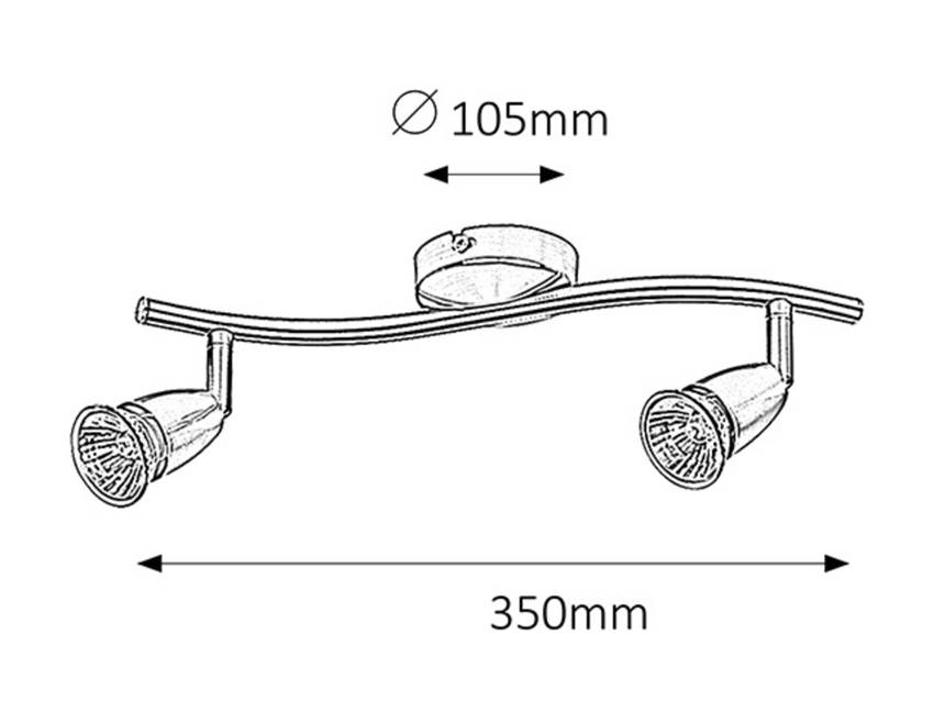 Spot norman gu10 2x50w chrom satyn