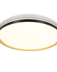 Montana Lampa sufitowa plafon czarny+biały+złoty 24w led 40 cm klosz biały