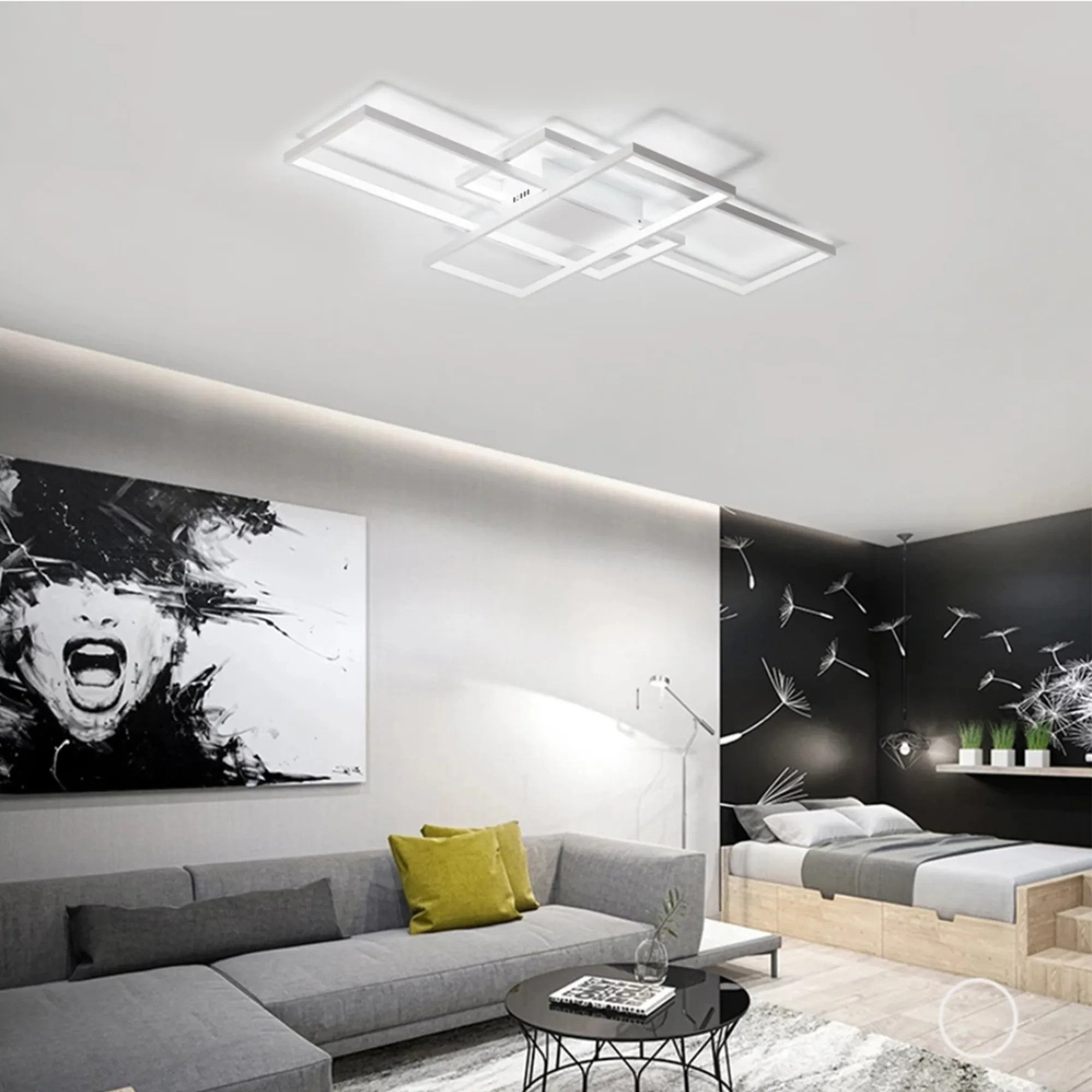 Lampa Sufitowa Nowoczesna LED + PILOT APP660 Biała 11