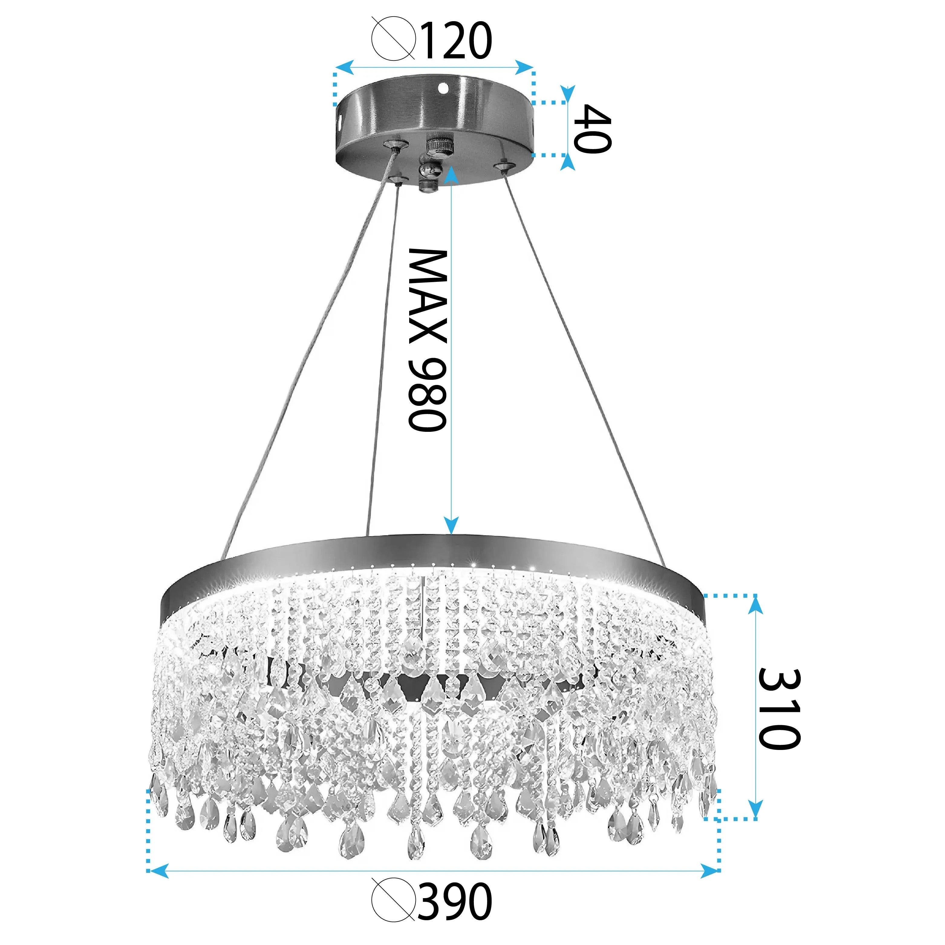 LAMPA SUFITOWA WISZĄCA LED APP1730-1CP Złota 40cm 11