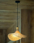 LAMPA WISZĄCA BAMBUSOWA APP1642-1CP 30cm 11