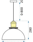 Lampa Sufitowa Wisząca Szklana APP046-1CP Verto C 11