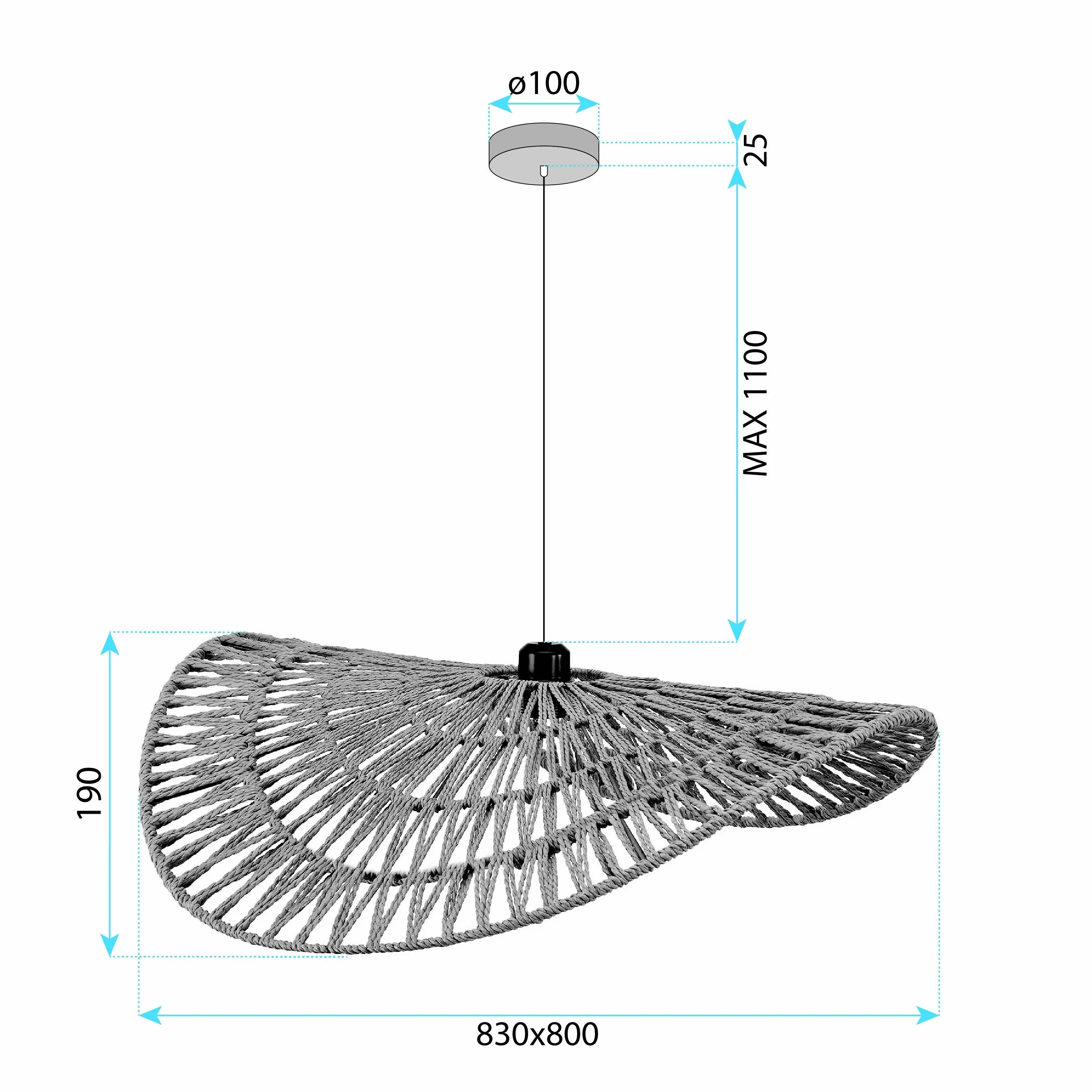 Lampa Sufitowa Wisząca Boho APP1740-1CP 80CM 11