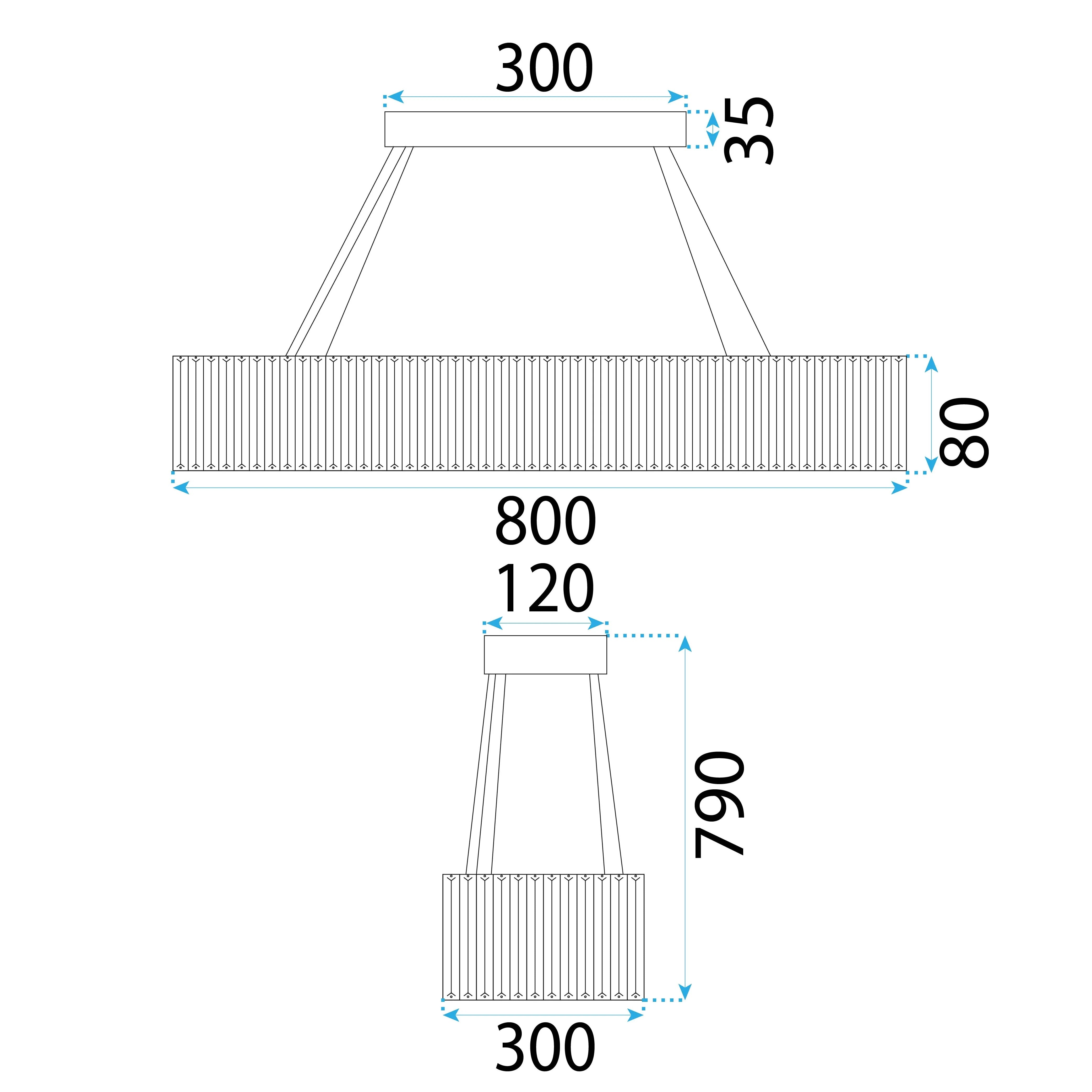 LAMPA SUFITOWA WISZĄCA LED APP1547-CP CHROM 11