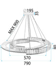 LAMPA WISZĄCA LED APP1524-CP60/80 GOLD 11