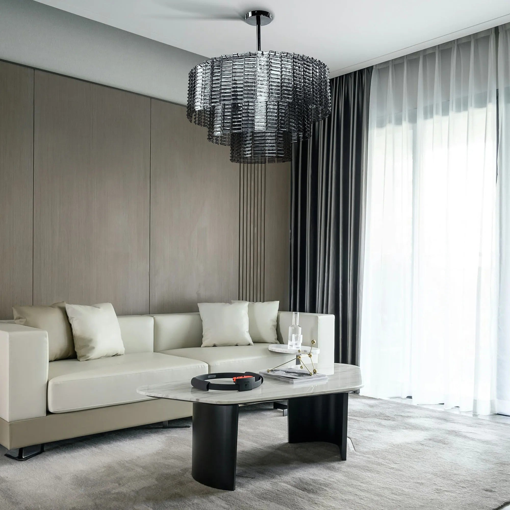 LAMPA SUFITOWA WISZĄCA APP1678-8CP SZARA 11