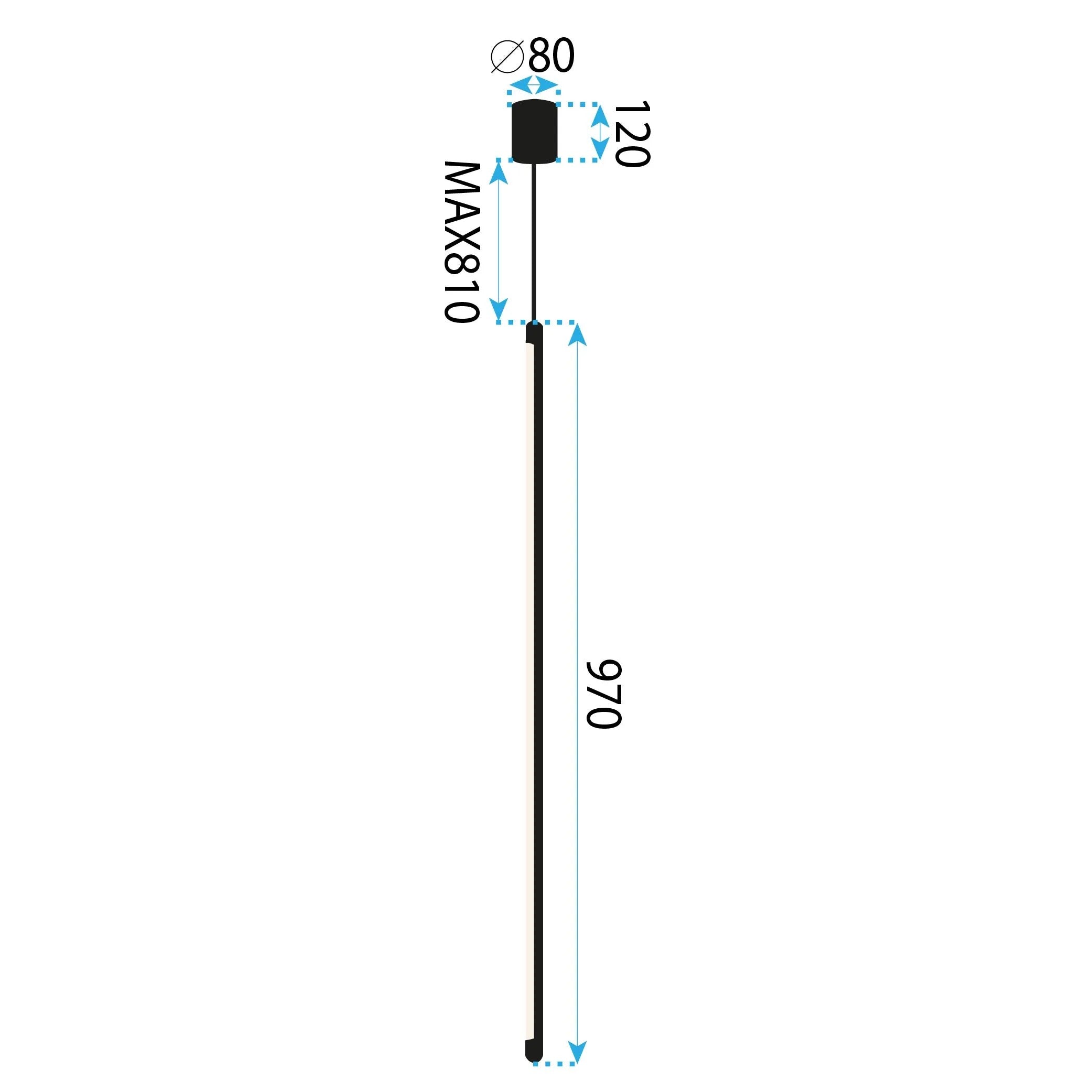 LAMPA SUFITOWA WISZĄCA LED APP1413-C BLACK 100cm 11