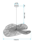 Lampa Sufitowa Wisząca Boho APP1737-1CP 50CM 11