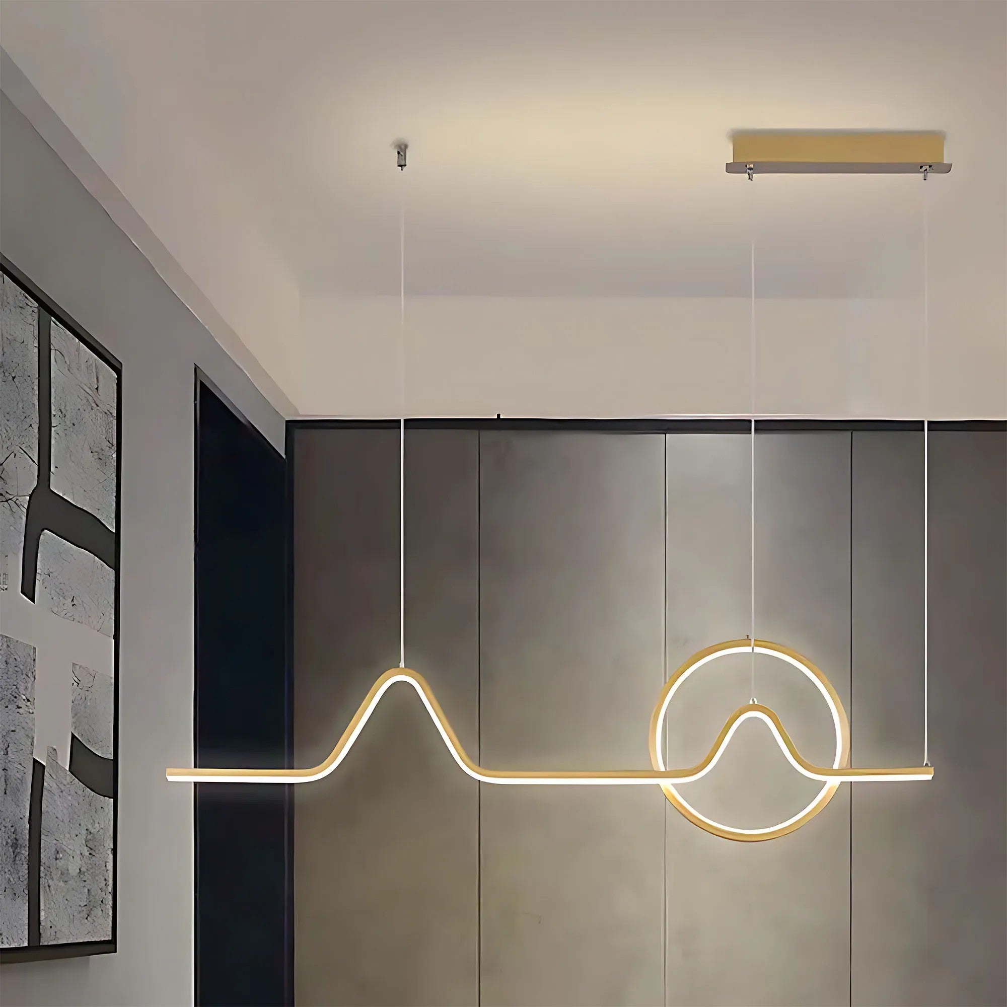 LAMPA WISZĄCA LED LHJ022-CP 120 Cm ZŁOTA 11