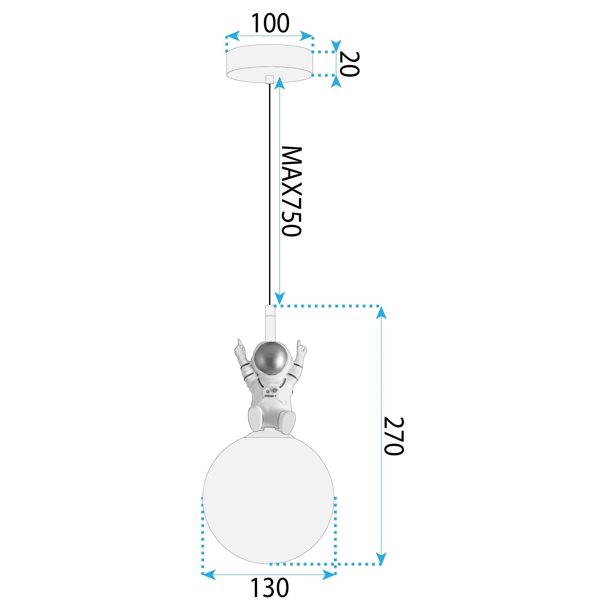 LAMPA SUFITOWA WISZĄCA APP1805-1CP Cosmo 11