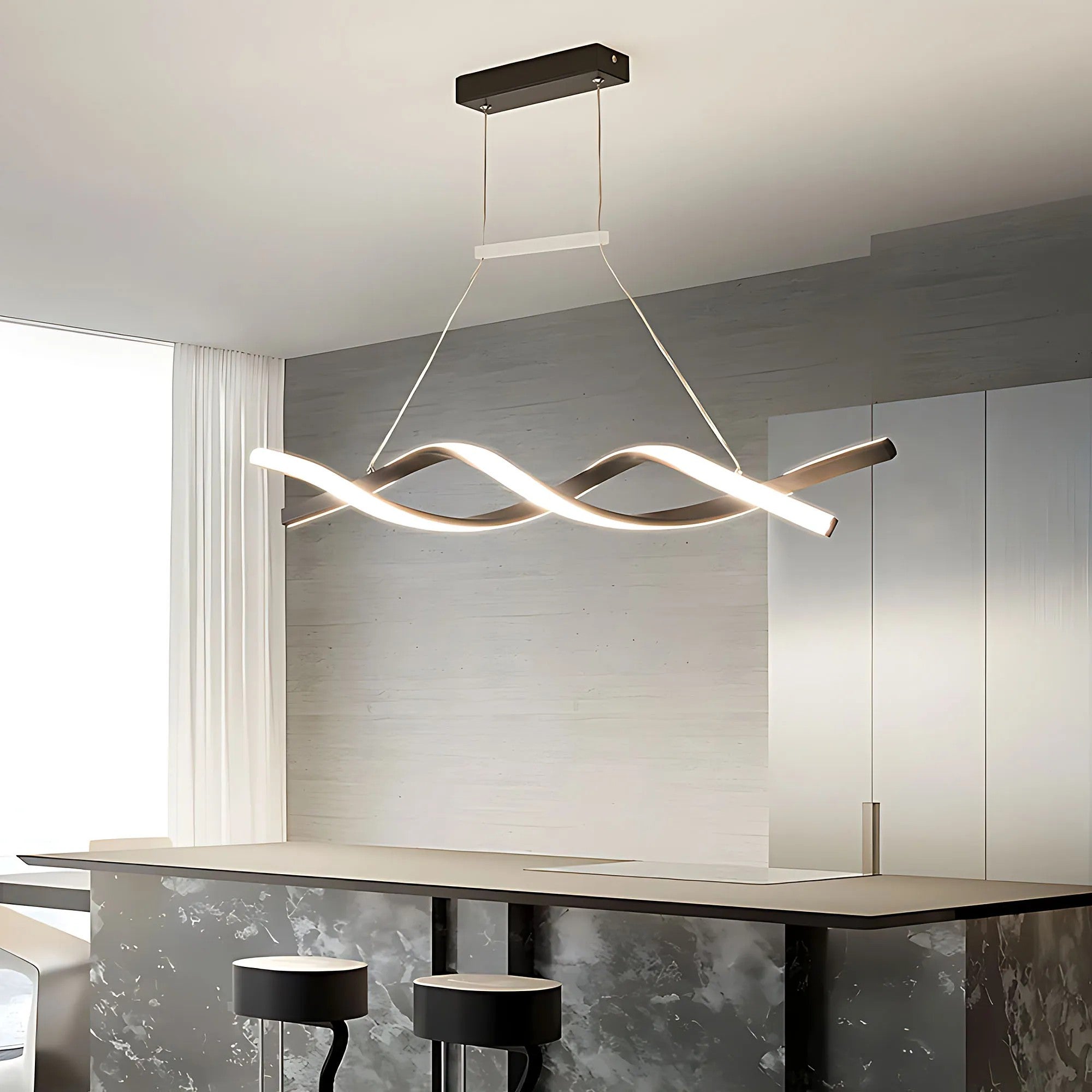 LAMPA SUFITOWA WISZĄCA LED LHJ020-CP CZARNA 11