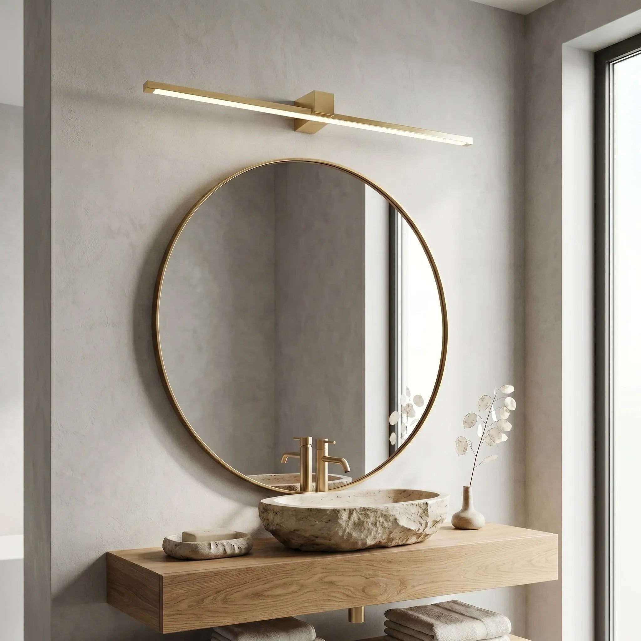 Kinkiet Łazienkowy LED SWE045-1W 80 Cm Złoty 11
