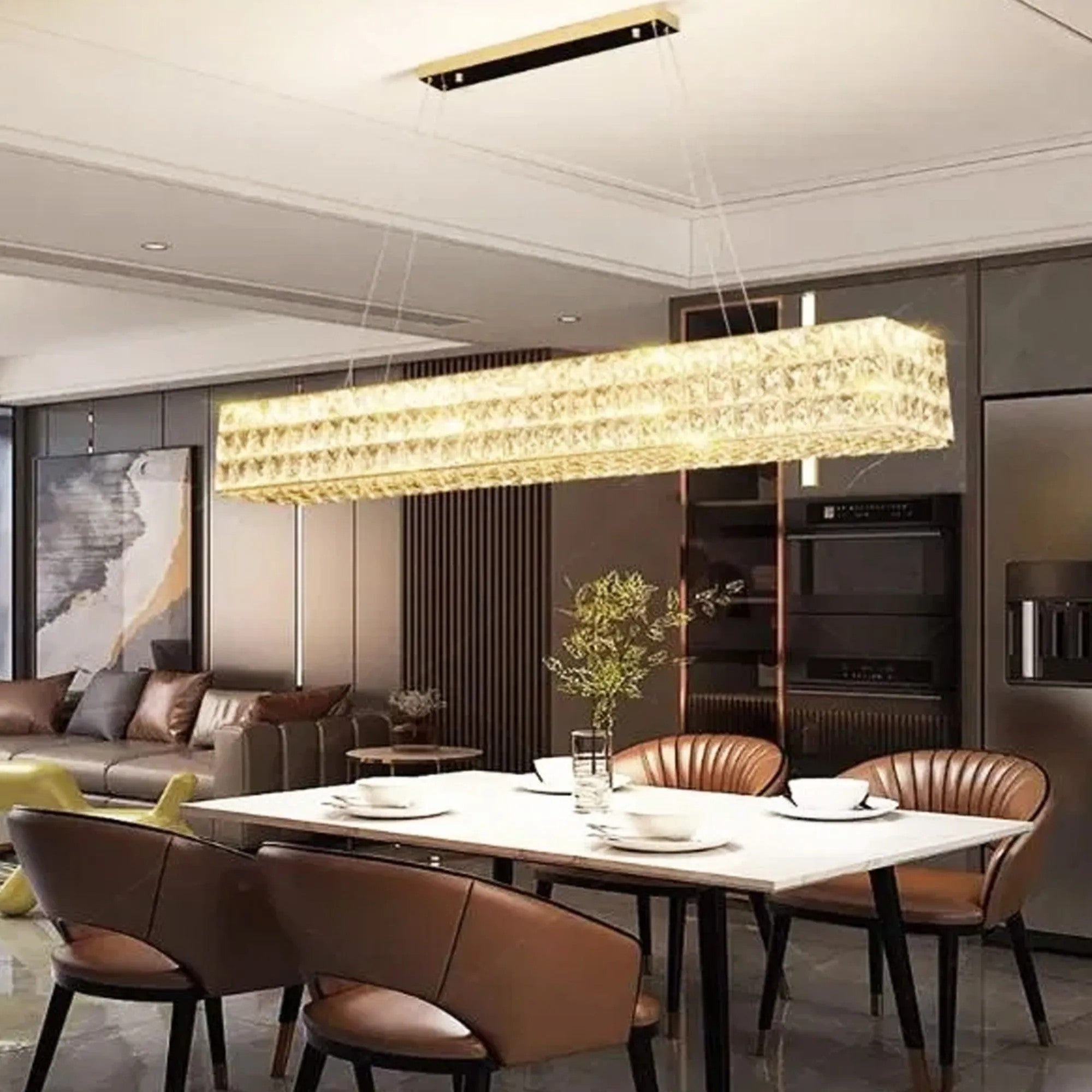 LAMPA SUFITOWA WISZĄCA LED APP1566-CP Gold 11
