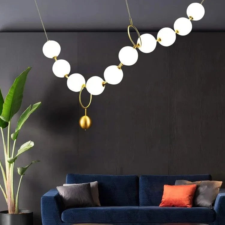 LAMPA SUFITOWA WISZĄCA LED APP1444-10CP Złota 11