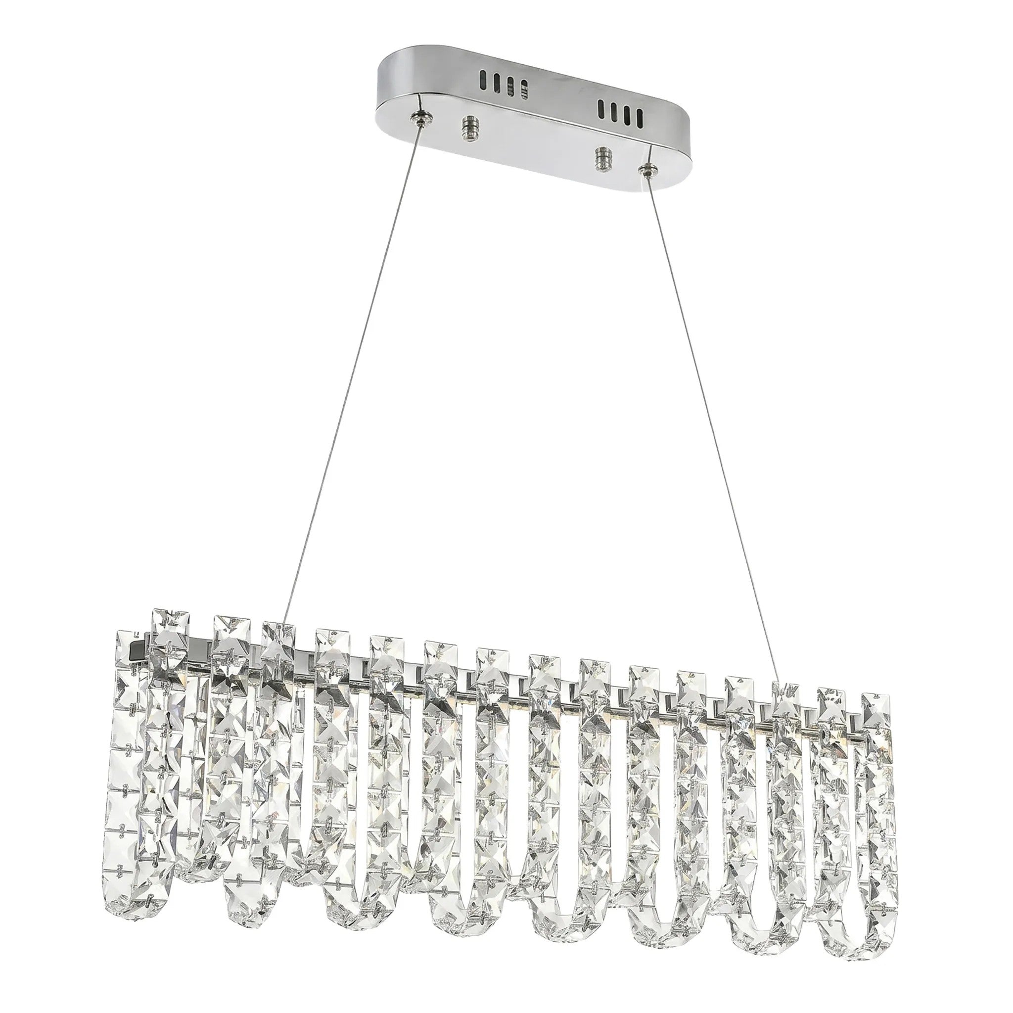 Lampa Wisząca LED Z Kryształami SWE073-CP 60cm Chrom 11