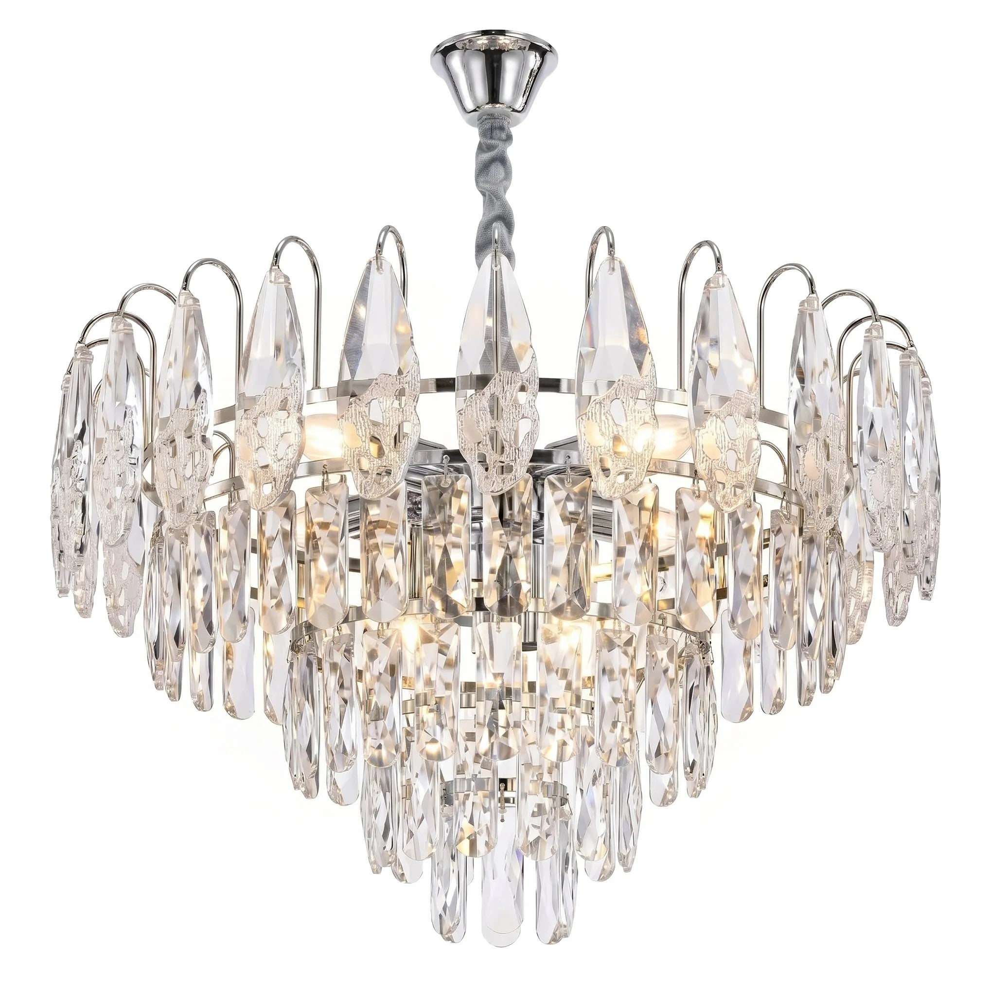 Lampa Wisząca Z Kryształami SWE079-CP 50cm Chrom 11