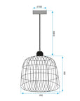 LAMPA SUFITOWA WISZĄCA NATURAL BOHO APP1352-1CP 40 Cm 11
