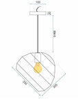 Lampa Sufitowa Wisząca APP381-1CP 11