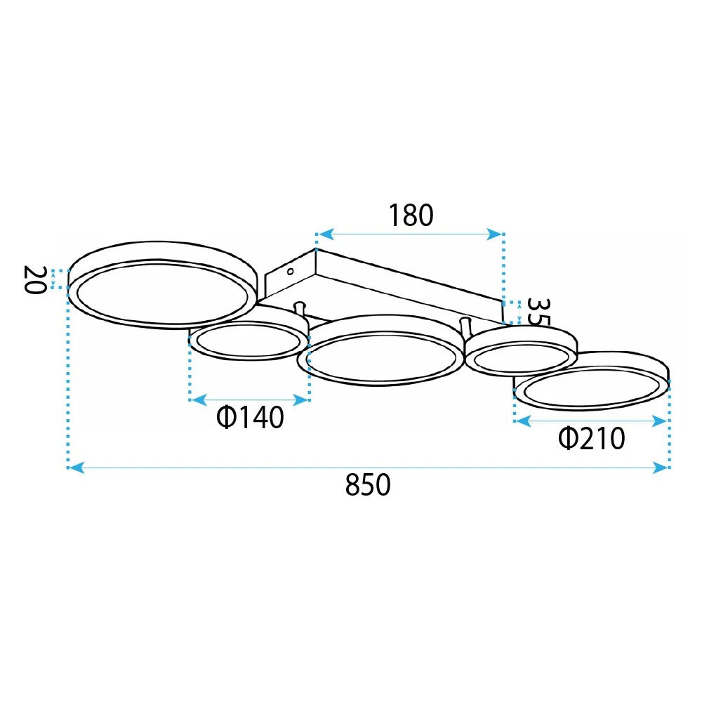 Lampa Sufitowa LED APP1913-C Czarna 11