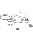Lampa Sufitowa LED APP1913-C Czarna 11