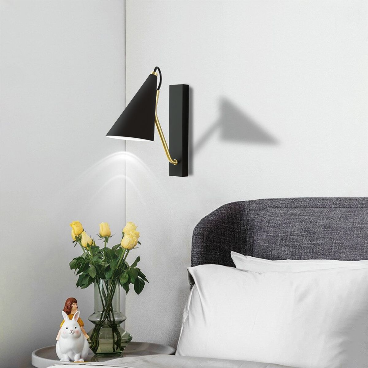 Lampa Ścienna Kinkiet App1142-1w Czarna