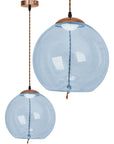 Lampa LED Sufitowa Wisząca Szklana APP445-CP Niebieska