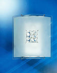 Lampa sufitowa Candellux 10-74648 Cristal plafon 1X40W E27 biały 2150/1 kwadrat