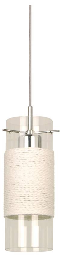lampa sufitowa candellux wyprzedaż 31-27818 wring zwis 1x60w E27 chrom tarnsparent / biały