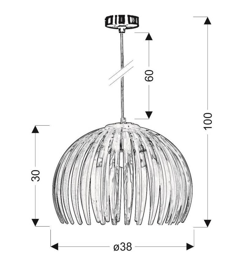 Lampa wisząca brązowa akrylowa Abuko 31-49660