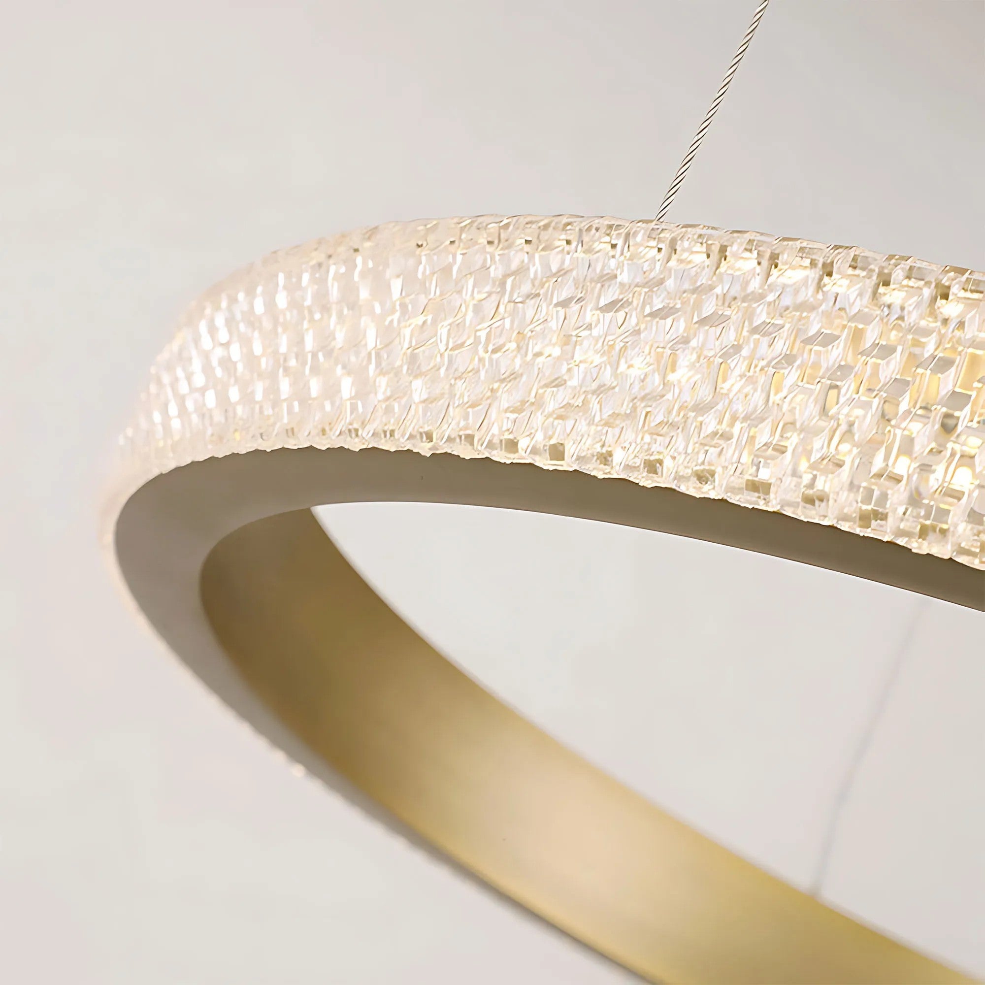 LAMPA SUFITOWA WISZĄCA LED APP1772-CP Złoto Szczotkowane 12