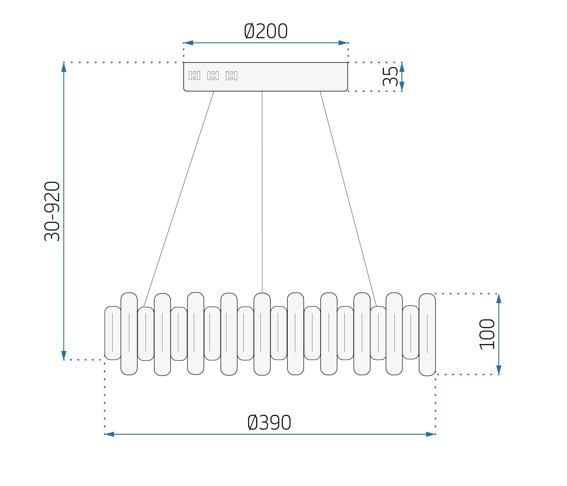 Kryształowa Lampa Sufitowa LED APP1041-CP + Pilot 12