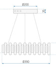 Kryształowa Lampa Sufitowa LED APP1041-CP + Pilot 12