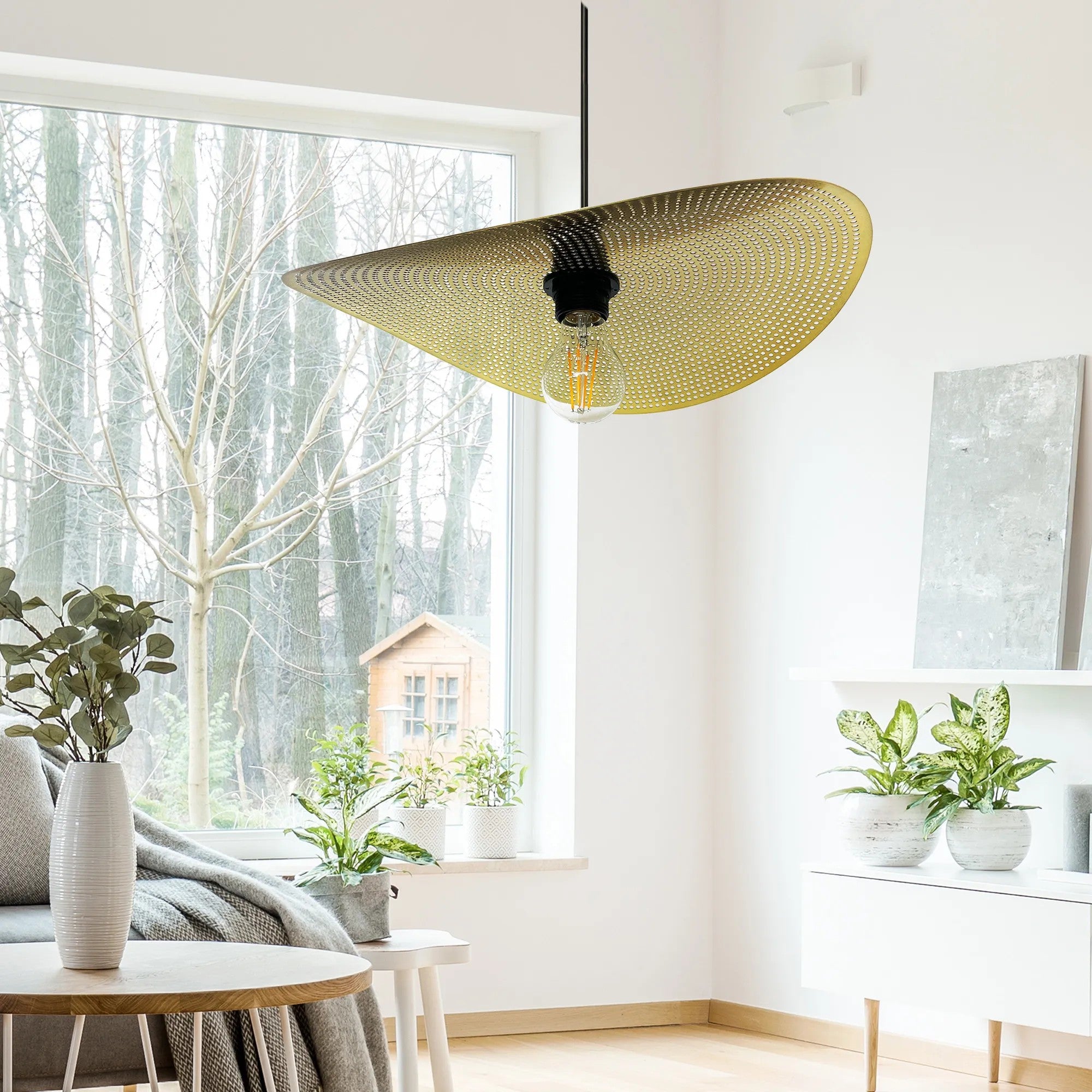 LAMPA SUFITOWA WISZĄCA APP1470-1CP Czarna/stare Złoto 12